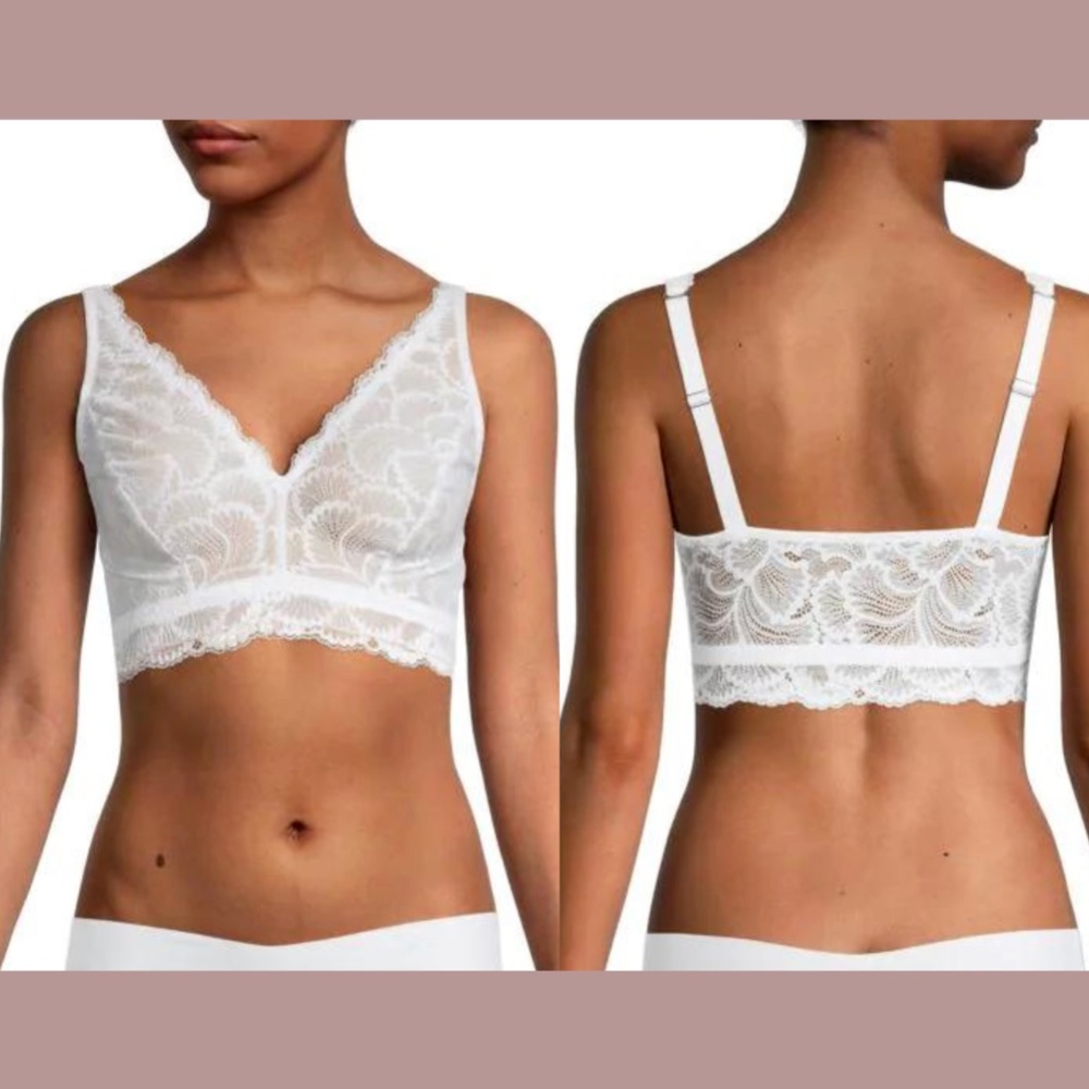 NWT $68 Commando [ Small ] Full Circle Curves Lace Bralette‎ in White